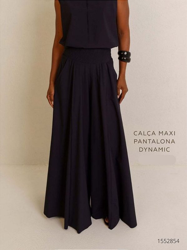 Santa Costura Calca Fem Pantalona  043Cal Preto