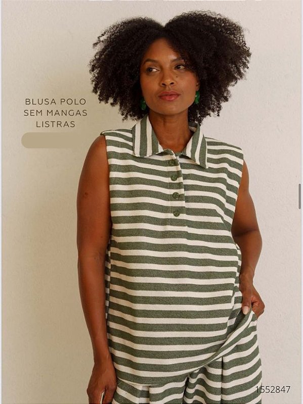 Santa Costura Regata Malha 095Blu Verde