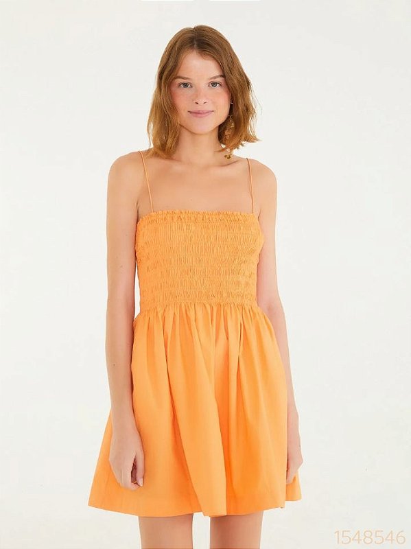 Farm Vestido Curto 345900 Laranja