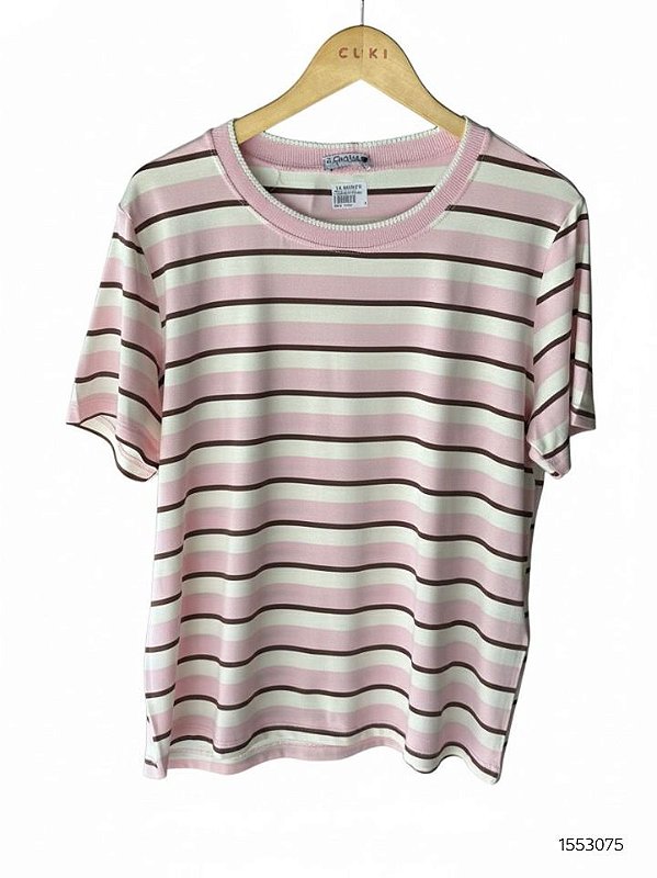 La Qualite-Prima Donna Blusa Fem Malha M/C  6210 Rosa Claro