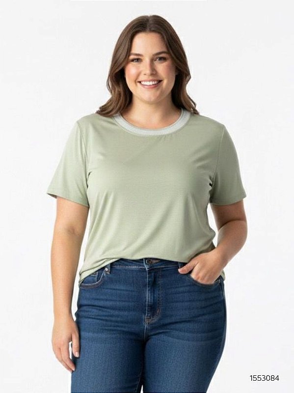 La Qualite-Prima Donna Blusa Fem Malha M/C  15732 Verde