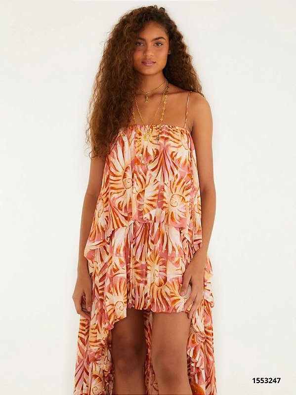 Farm Vestido Midi 348771 Multicor