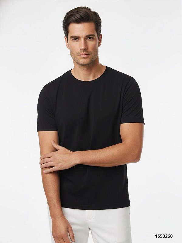 King &Joe Tshirt Masc. M/C Ca02027 Preto