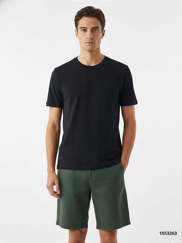 King &Joe Tshirt Masc. M/C Ca02001 Preto