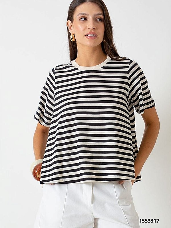 Nice Club Blusa Fem Malha M/C  250723 Off White