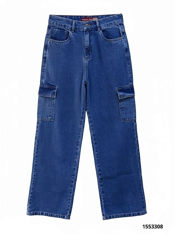 Peoples Calca Fem Wide Leg Jeans E Color,Social 206021 Used