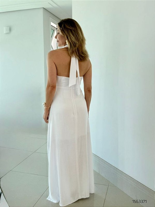 Debora Perin Vestido Midi Dp1125 Branco