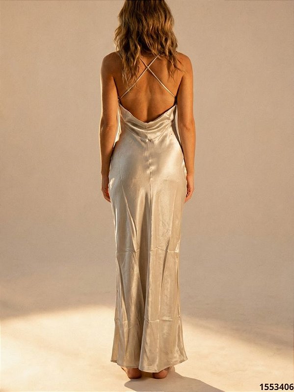 Manaca Vestido Longo 1283 Bege