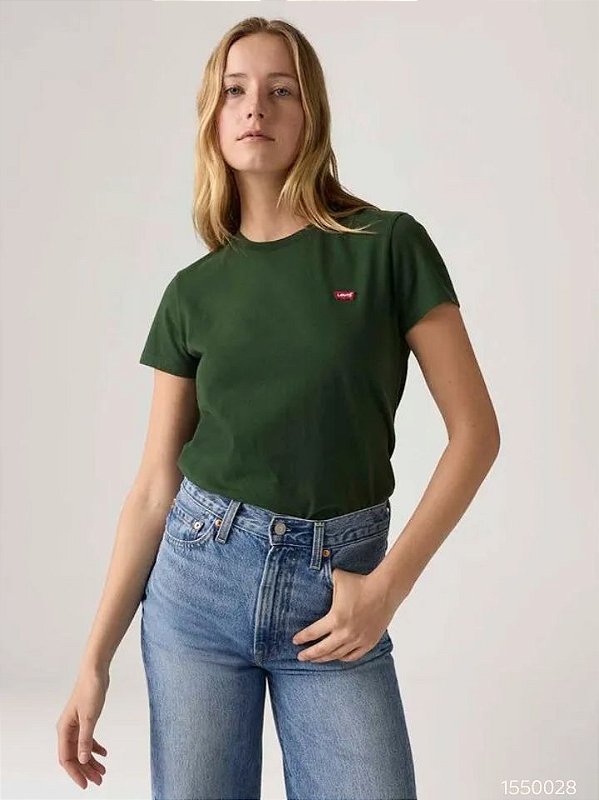 Levis Blusa Fem Malha M/C  Lb0020233 Verde Escuro
