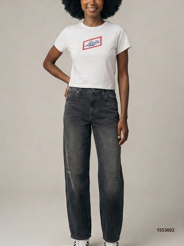 Levis Baggy Dad Barrel Feminina 0039A0000 Jeans Black