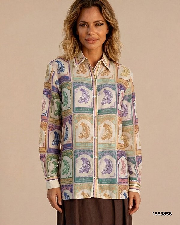 Farm Camisa Fem M/L 357766 Bege Claro