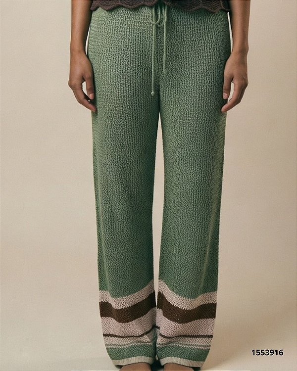 Ad Malha Tricot Conjunto  Pp150 Verde