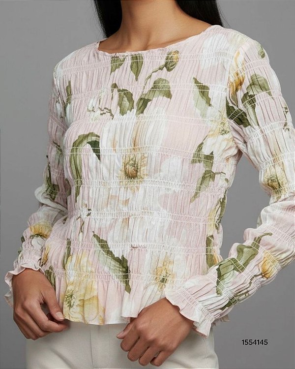 Farm Blusa Fem Tecido M/L 359296 Rosa Claro