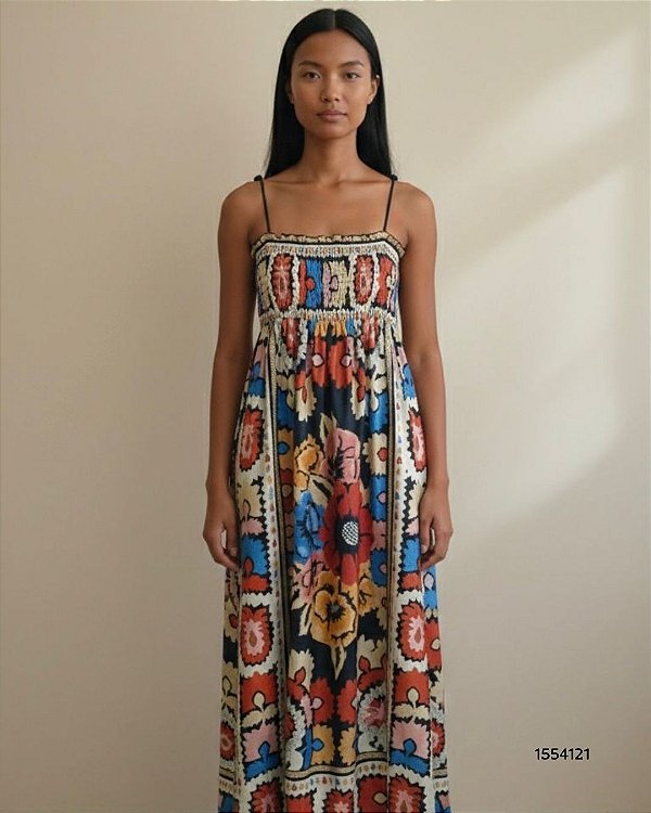 Farm Vestido Longo 355026 Preto