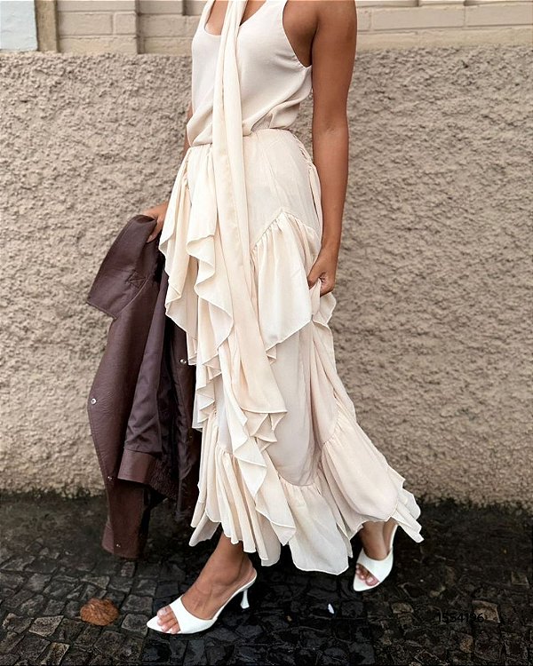 Mysk Saia Midi 90043 Nude