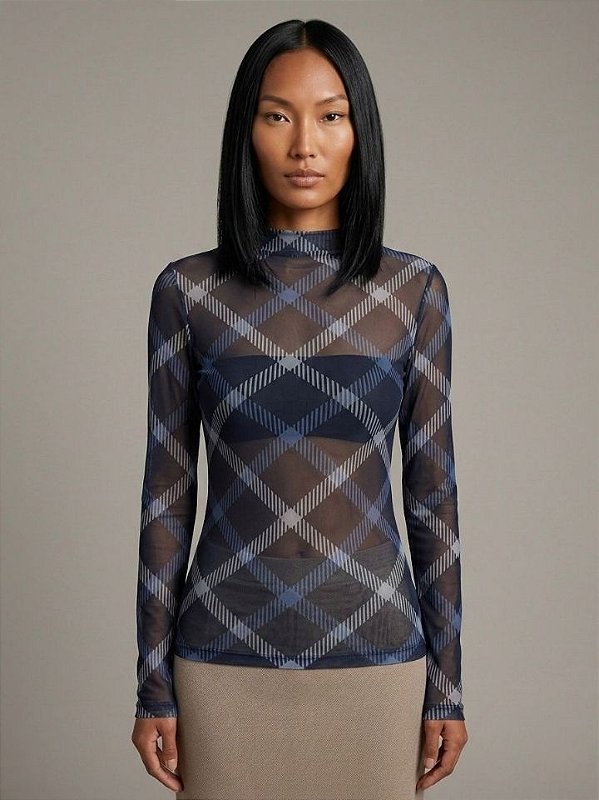 Raysshel Blusa Fem De Malha M/L 429 Xadrez