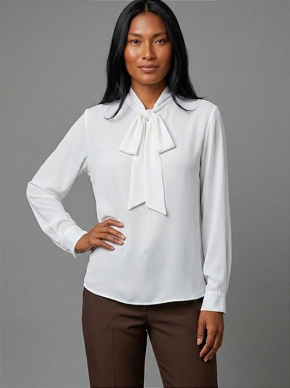 Vocco Plus Blusa Fem Tecido M/L 69421 Branco