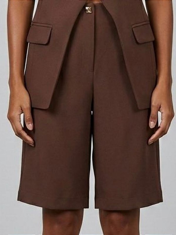Hirus Shorts E Bermudao Fem Social(Alfaiataria) 266012J Marrom