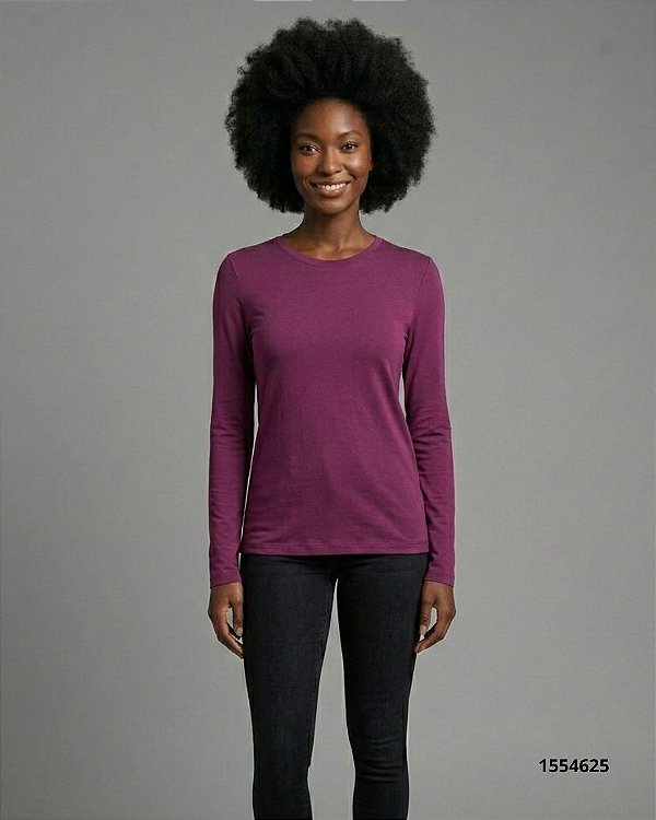 Hit Blusa Fem De Malha M/L Q26019i Vinho