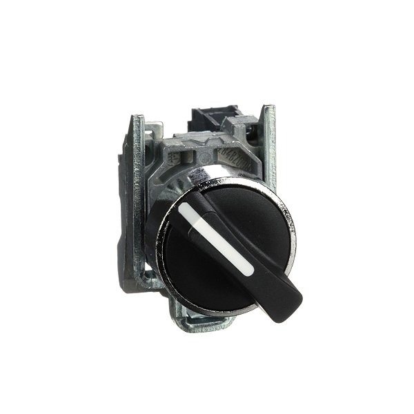 Chave Seletora 22mm metálica, 2 posições fixas, manopla curta, 1NA