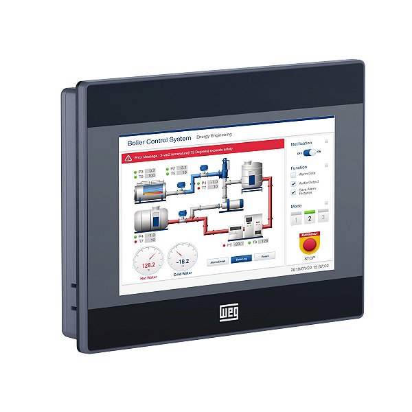 IHM Colorida 7 Polegadas 800x480 TFT Grau de Proteção NEMA4 / IP65 MT8072iP