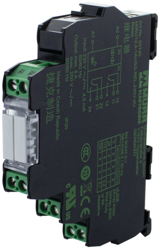 MIRO Rele, Entrada: 230Vac, Saída: 250Vac 6A 2NA+2NF 52104 Murrelektronik