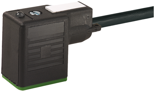 Plug Valve 11mm 24Vdc Led com Cabo Preto 5M 7000-11001-6260500