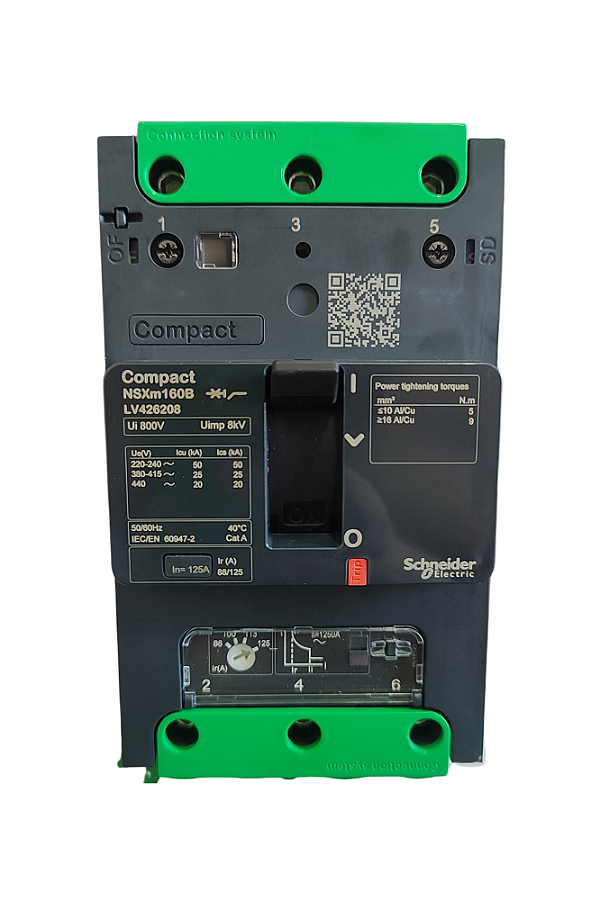 Disjuntor Caixa Moldada Tripolar NSXM 125A 25kA LV426208