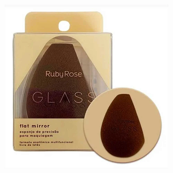 Esponja De Maquiagem Flat Mirror Glass - Ruby Rose