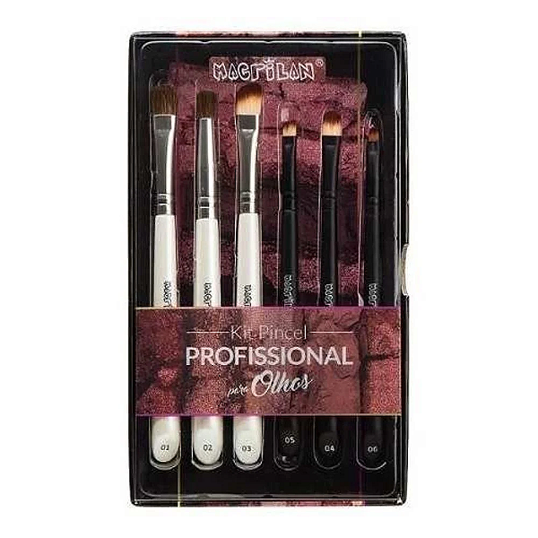 Kit de Pincéis Profissional para Olhos WB300 - Macrilan