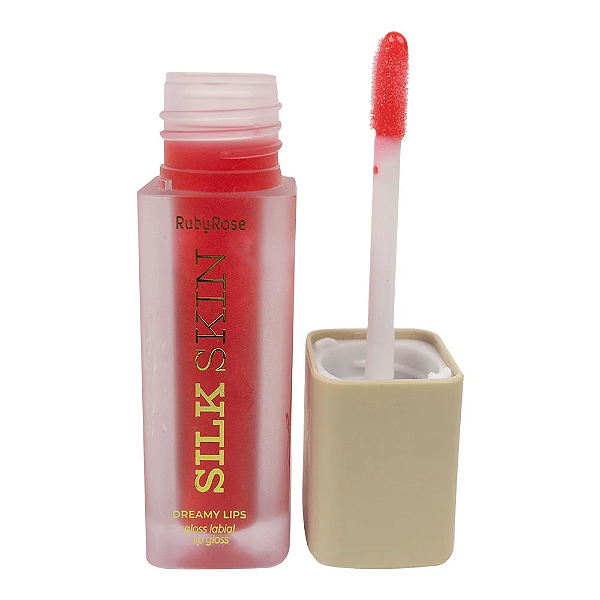 Gloss Labial Dreamy Lips (Red Shimmer) Silk Skin - Ruby Rose