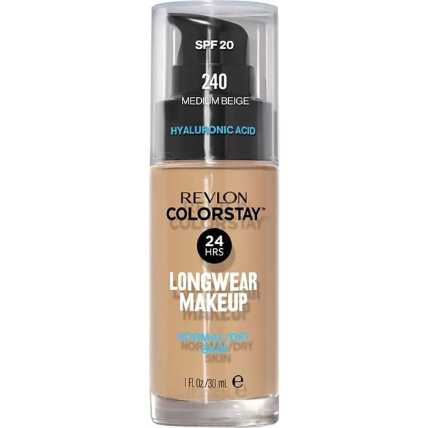 Base Líquida Revlon ColorStay Hyaluronic Acid FPS 20- 240 Medium Beige - 30mL
