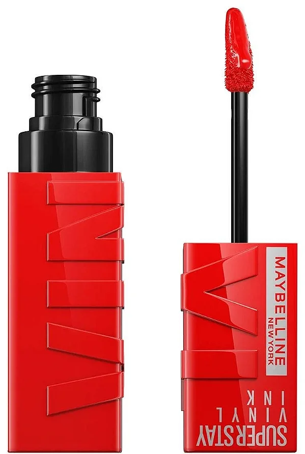 BATOM LIQUIDO MAYBELLINE SUPER STAY VINYL INK 25 - RED HOT - 4.2ML