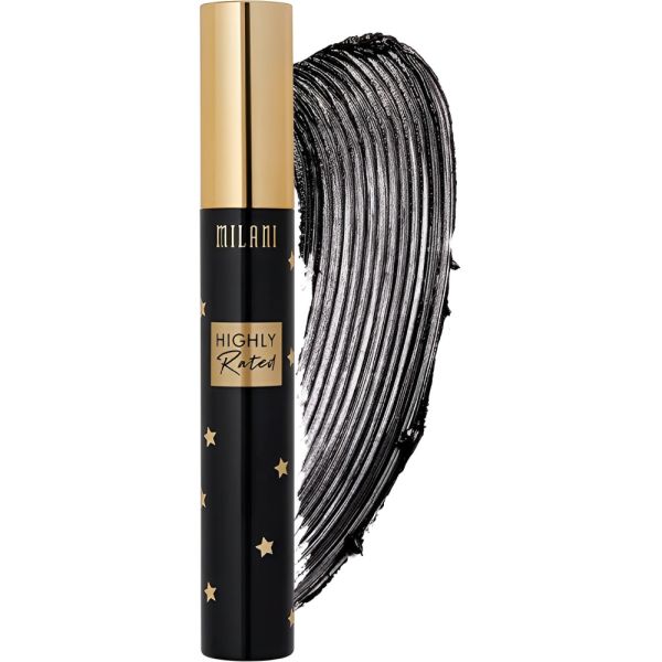 MÁSCARA DE CÍLIOS MILANI HIGHLY  RATED 111 BLACK NOIR 12ML