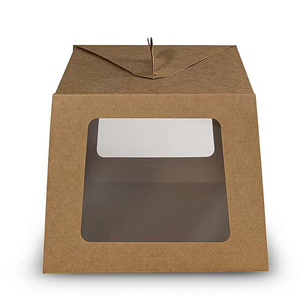 Caixa Bolo Maleta 25x25x20cm Kraft - 10 Unidades