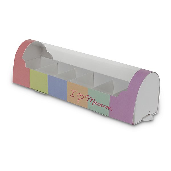 Caixa para 6 Macarons Style Colors - 10 Unidades