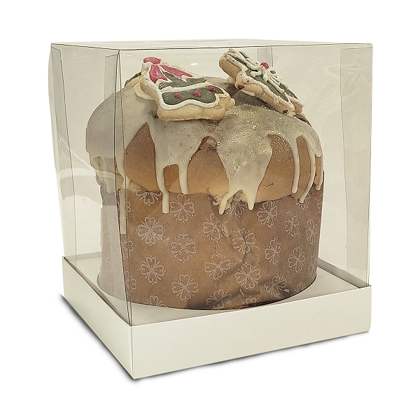 Caixa Vitrine Para Panetone de 500g - 15x15x17 - Branca- 10 Unidades