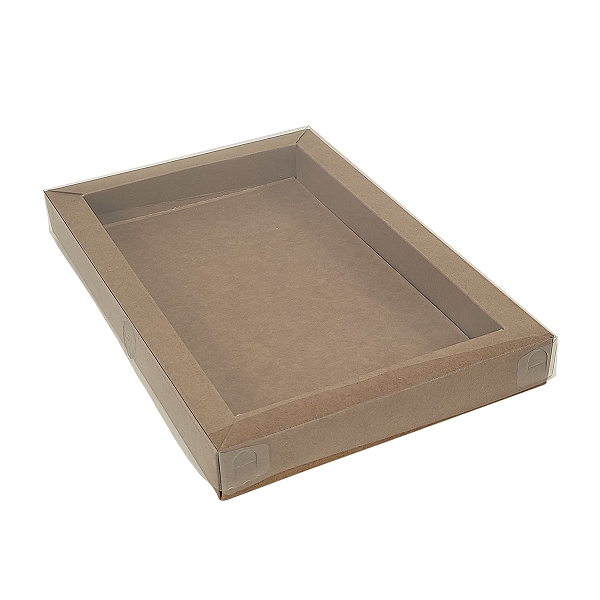 CAIXA BOLACHA  G 15x23x2,5cm KRAFT COM 10 UNIDADES