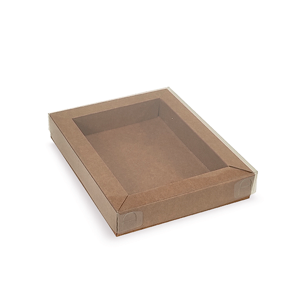 CAIXA BOLACHA  M 11x15,5x2,5cm KRAFT COM 10 UNIDADES