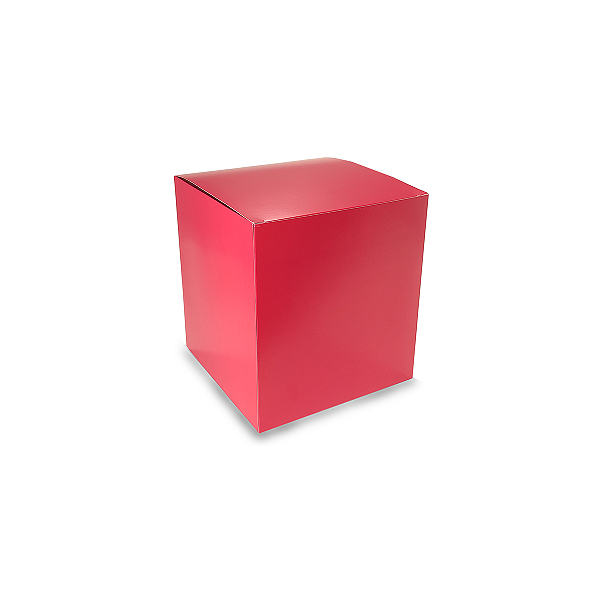 Caixa Fechada para Panetone de 100g - 9x9x11 - Vermelho - 10 Unidades