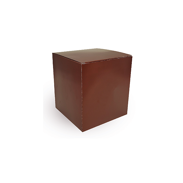 Caixa Fechada para Panetone de 100g - 9x9x11 - Marrom - 10 Unidades