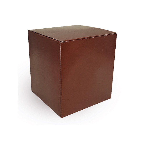 Caixa Fechada para Panetone de 250g - 11x11x13 - Marrom - 10 Unidades
