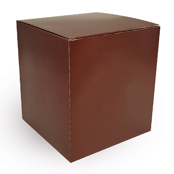 Caixa Fechada para Panetone de 500g - 15x15x17 - Marrom - 10 Unidades
