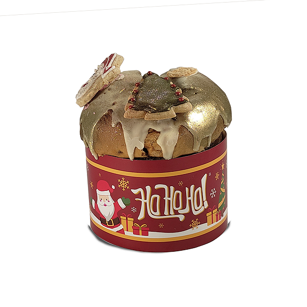 Cinta para Panetone de 250g - Ho Ho Ho - 10 Unidades