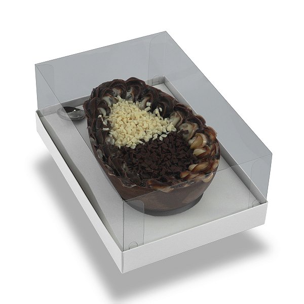Caixa Ovo De Colher 250G/350G/500G/750G Branca Style - Com 10 Unidades