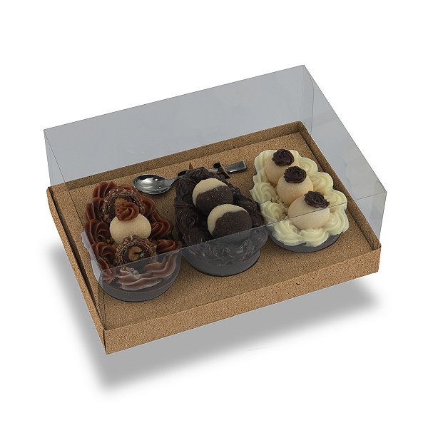Caixa Ovo De Colher 3 De 100G Kraft Style - Com 10 Unidades