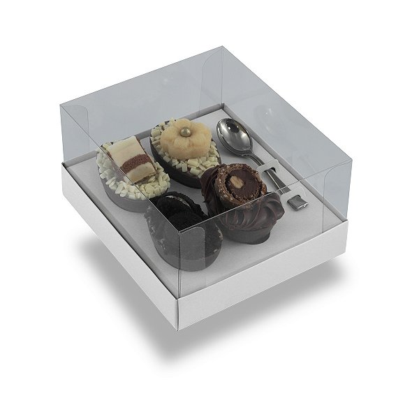 Caixa Ovo De Colher 4 De 50G Branca Style- Com 10 Unidades