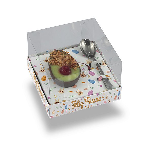 Caixa Ovo De Colher 50G/100G Doce Páscoa Style- Com 10 Unidades