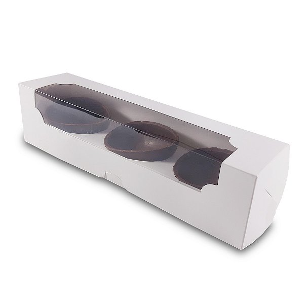 Caixa Ovo De Colher Quadrada 3 De 50G Branco