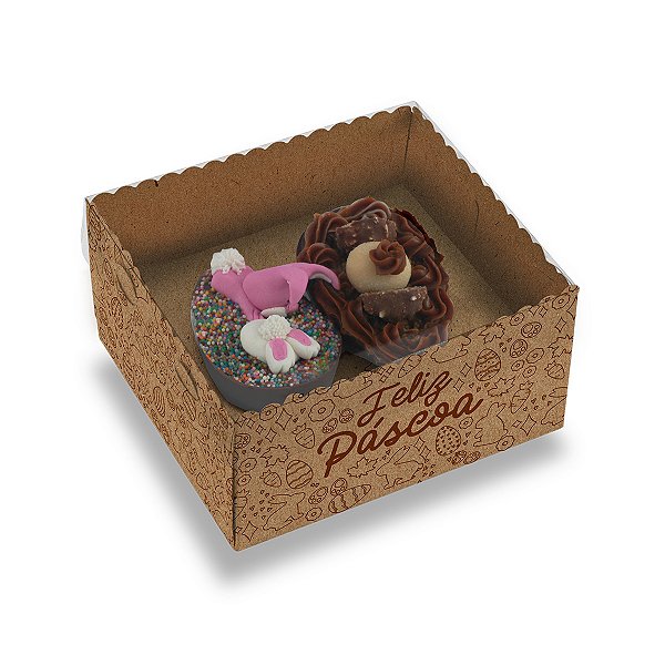 Caixa Ovo Camila Ayana 2 De 50G Kraft Coelhos com 10 unidades